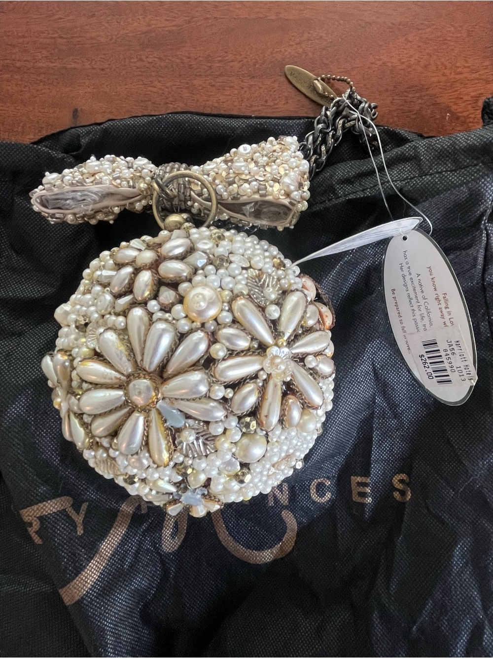 NWT Mary Frances Pearls of Wisdom Beaded Bag Spherical Orb Purse RARE